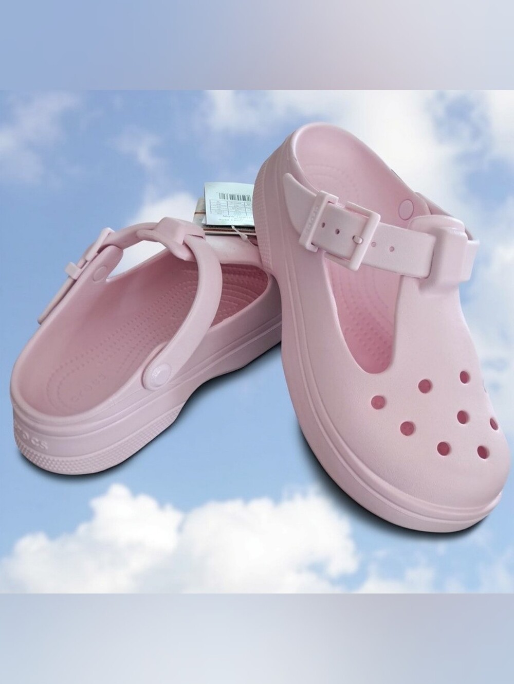 CROCS Women's New Classic Mary Jane Clogs Pink Milk Various Sizes NWT
